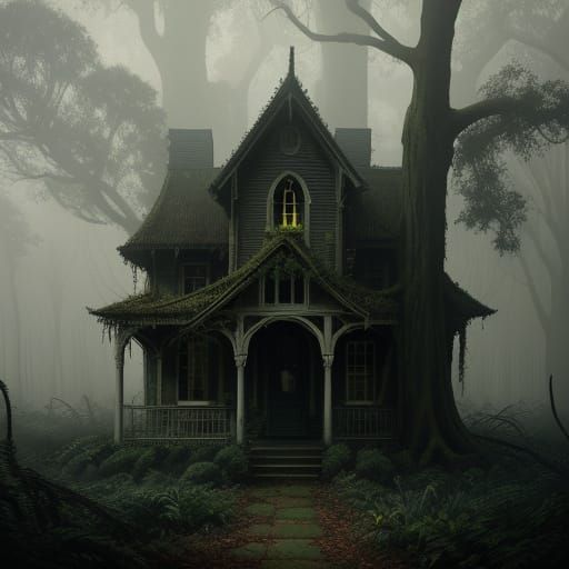 Creepy Garden in Golden Hour Lighting