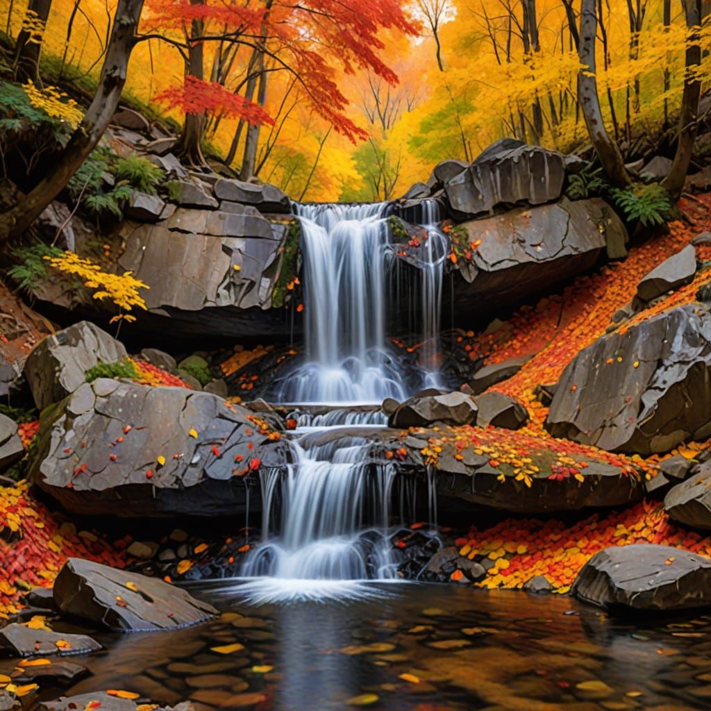 Autumn Waterfall 1