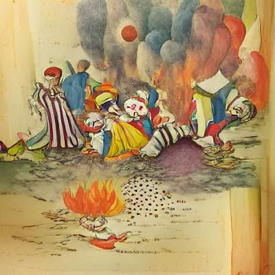 Clowns Burning: A Storybook Illustration