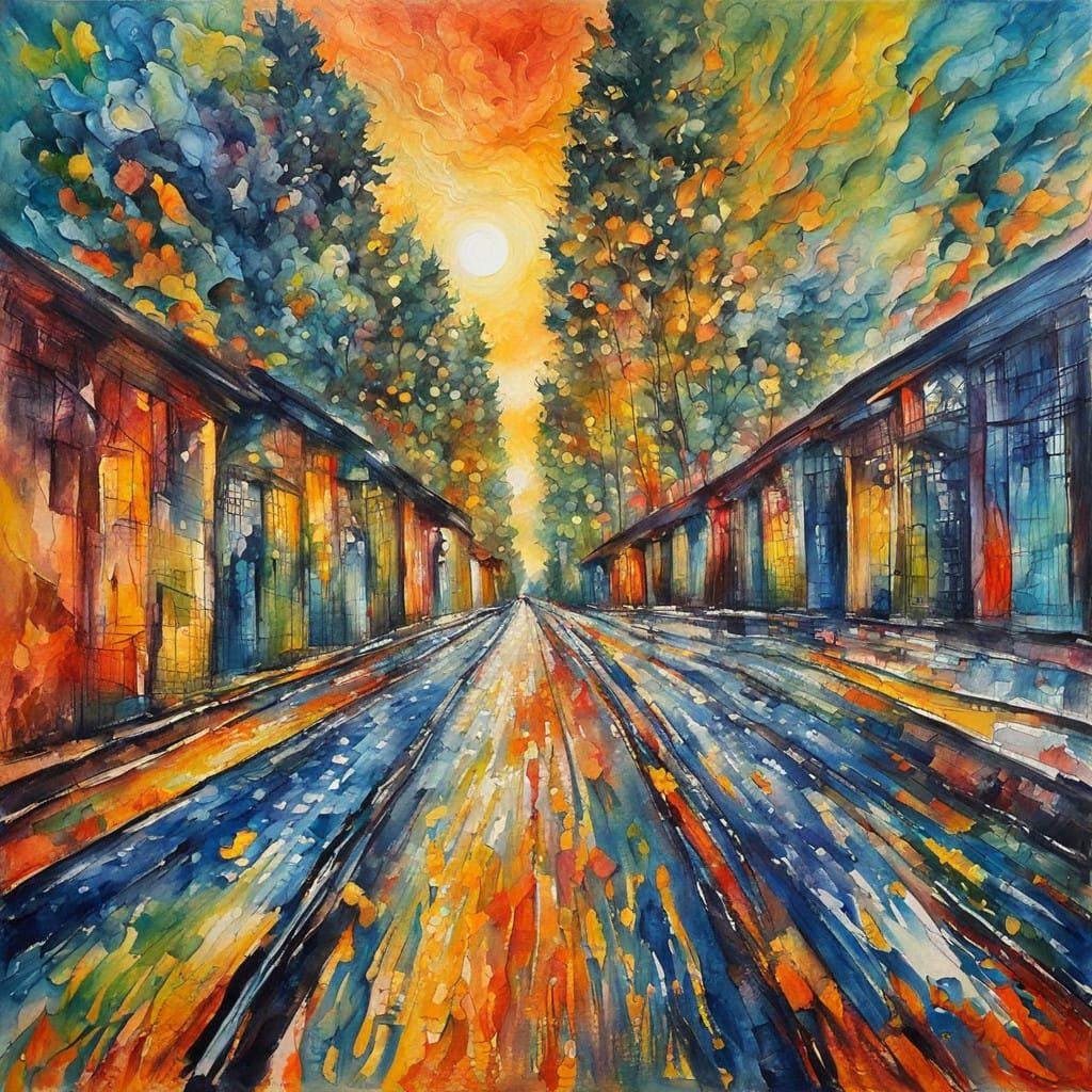 Expressionist Oil Painting of Consciousness in Physical Form