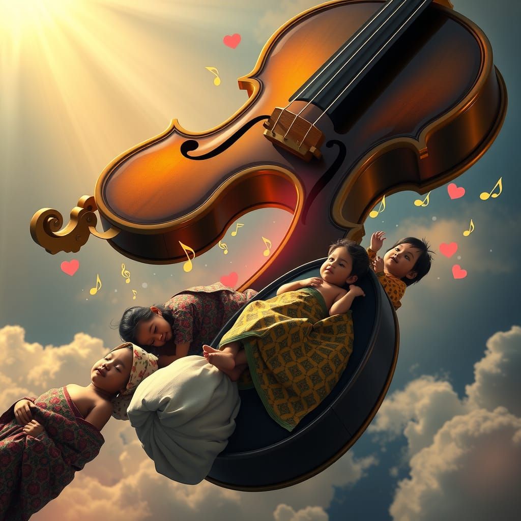 Celestial Violinist Brings Harmony to the World