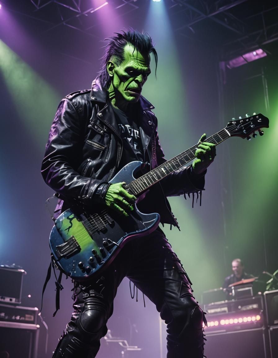 Frankenstein's Monster Rocks the Stage