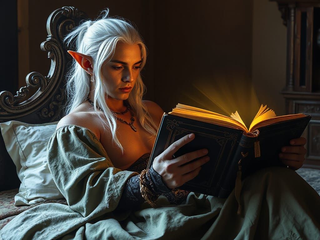 Ethereal Elf Lord in Medieval Splendor