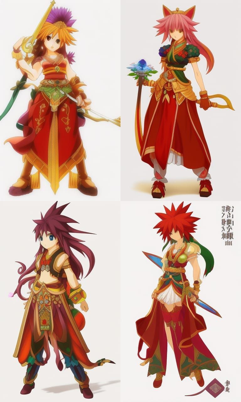 Jumi Girl with Gem, Japanese Anime Style