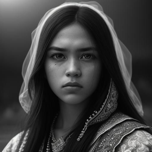 High Contrast Black and White Portraiture