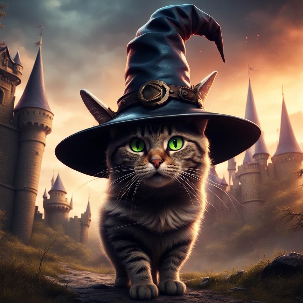 Cat in Witch Hat Followed by Black Holes