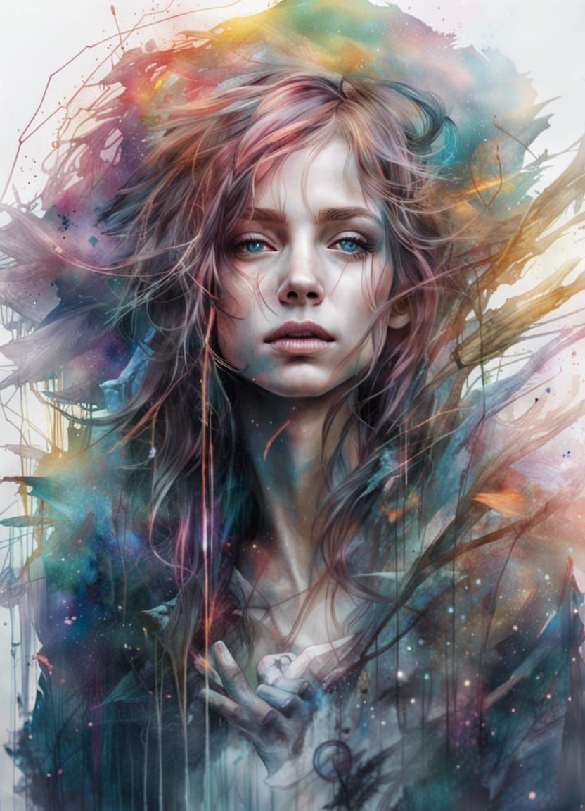 Magical Dark-Rainbowscape in Digital Art Style