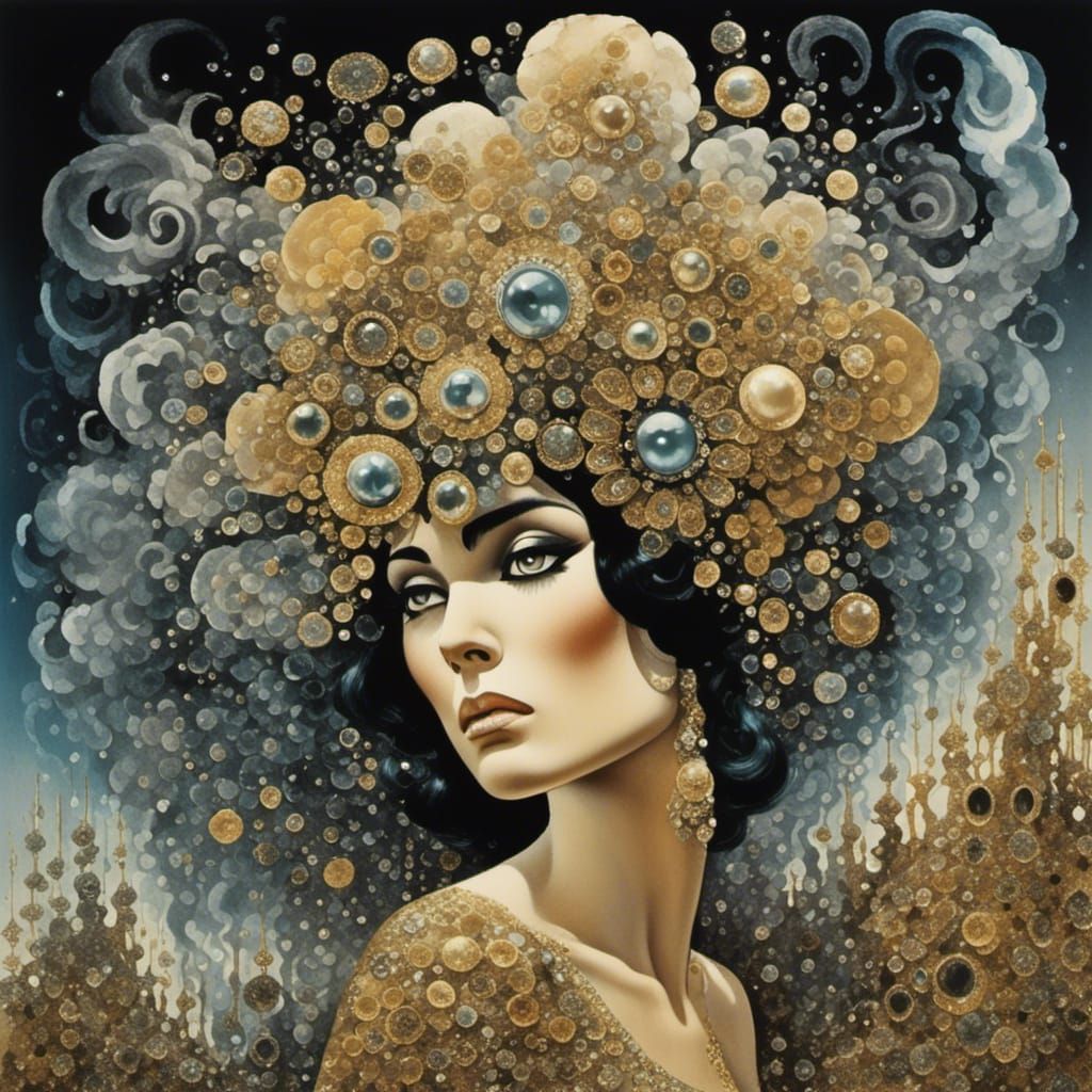 Surreal Feline Portrait with Fantasy Elements