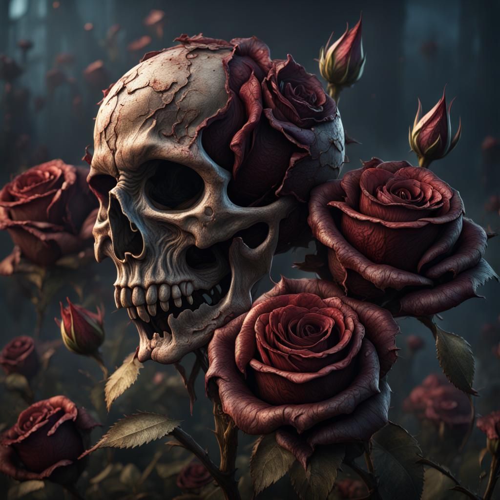 Dead Roses: Detailed Matte Painting