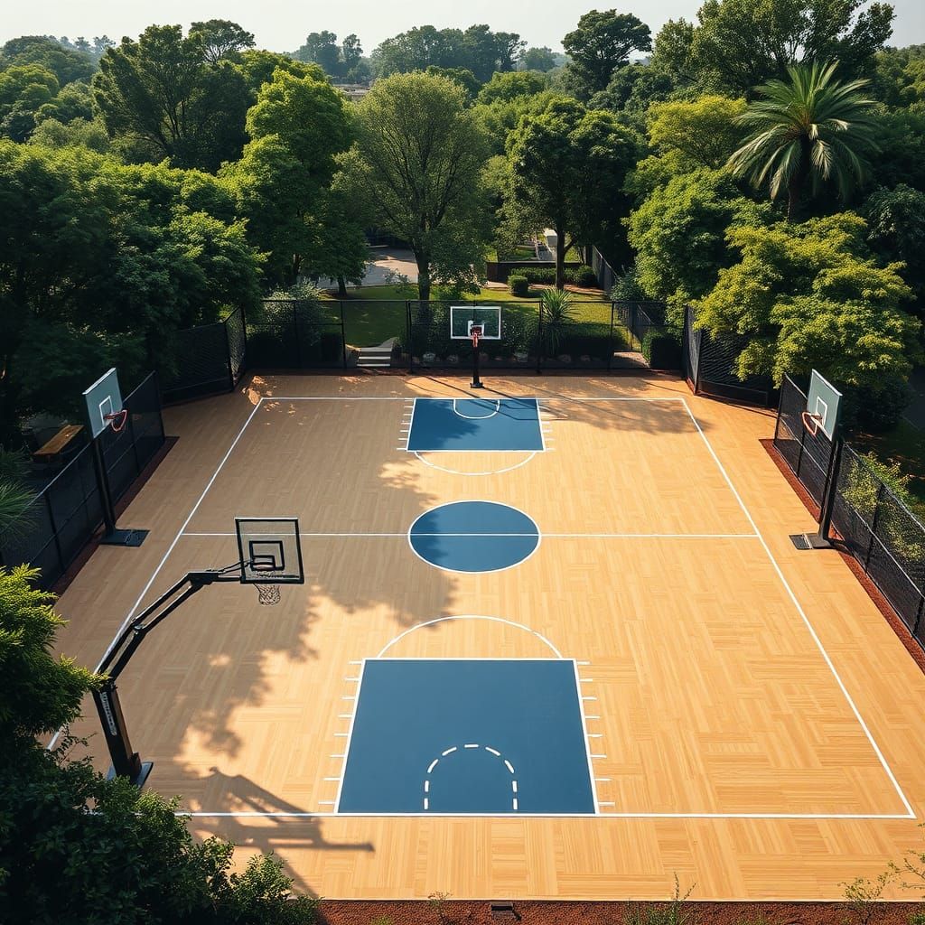 Lively Basketball Court in Action