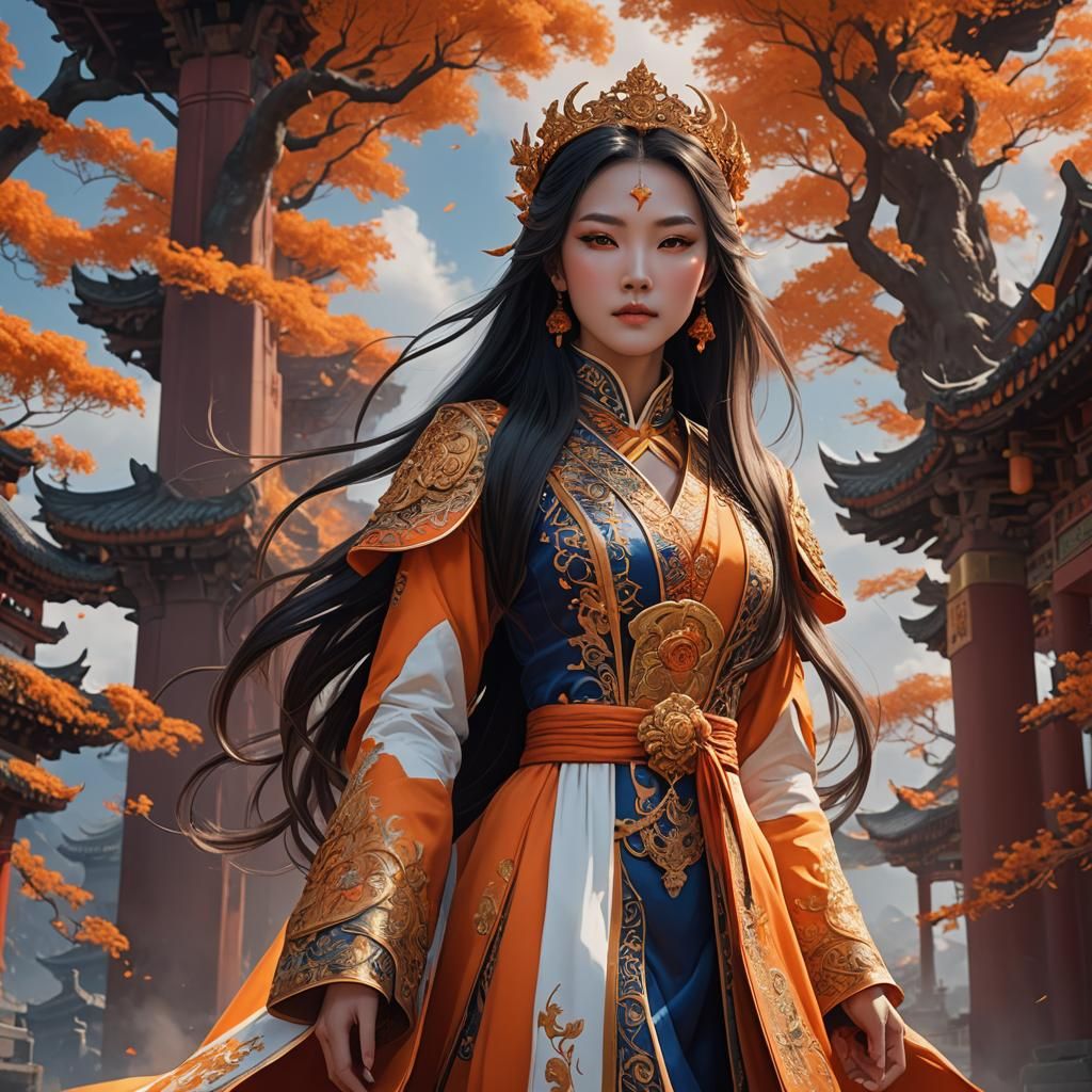 Royals Xianxia in orange. the all-encompassing sky .