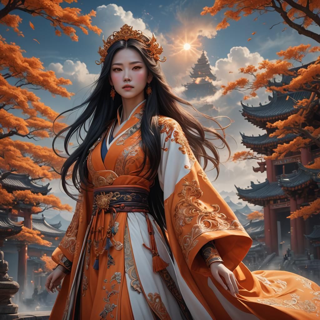 Royals Xianxia in orange. the all-encompassing sky .