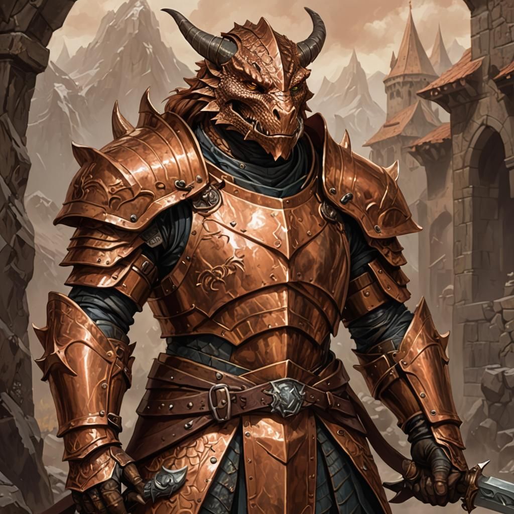 Copper Dragonborn paladin Vargas