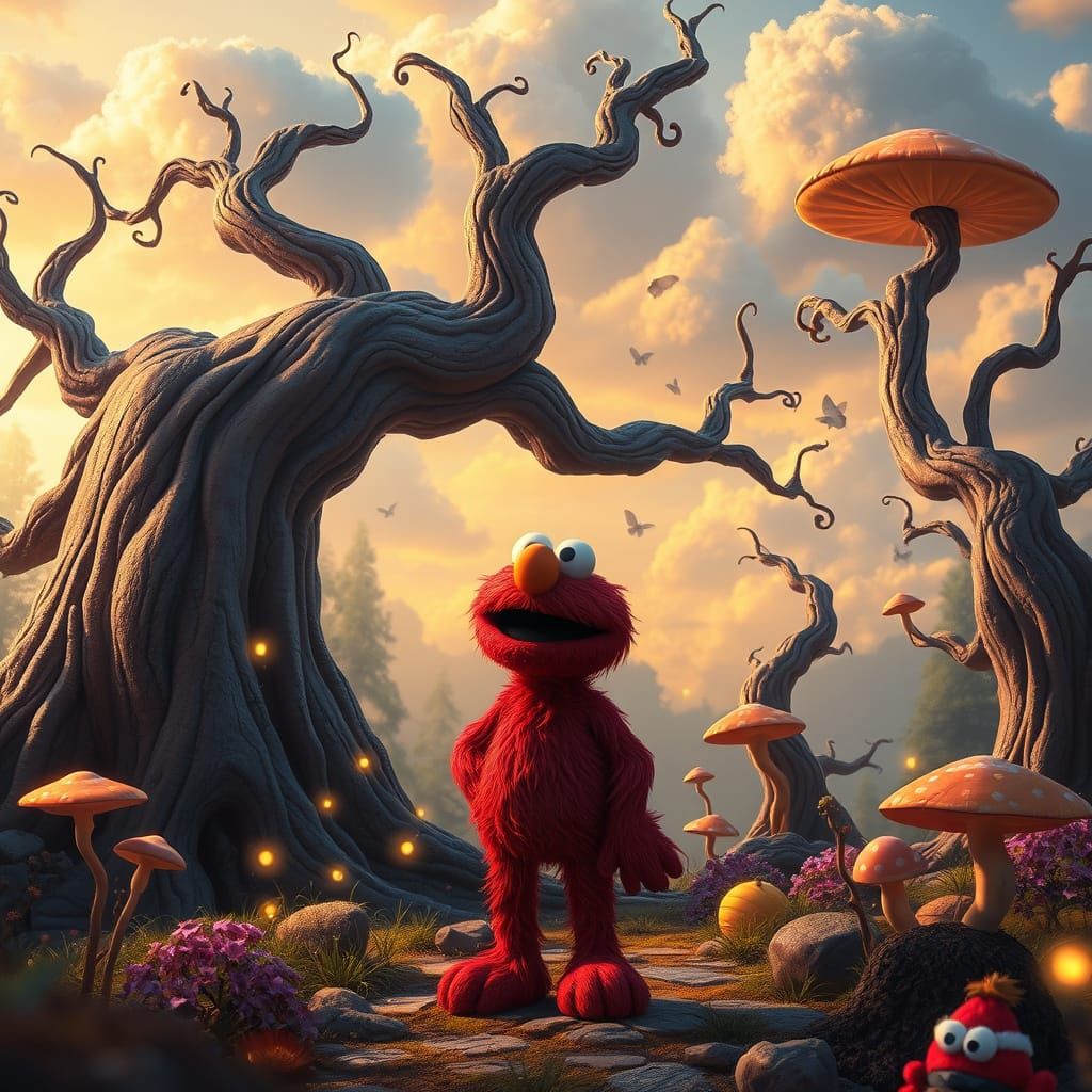 Elmo in Whimsical Fantasy World