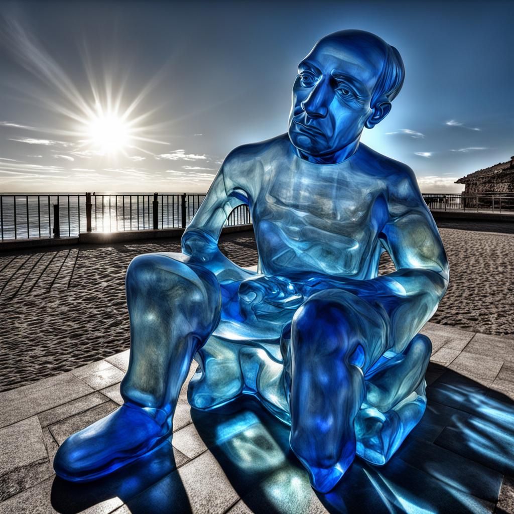 jelly statue of Pablo Picasso