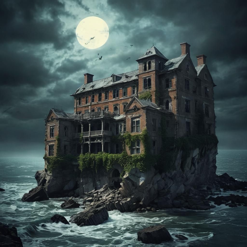 Hauntingly Decrepit Asylum Overlooking Turbulent Sea