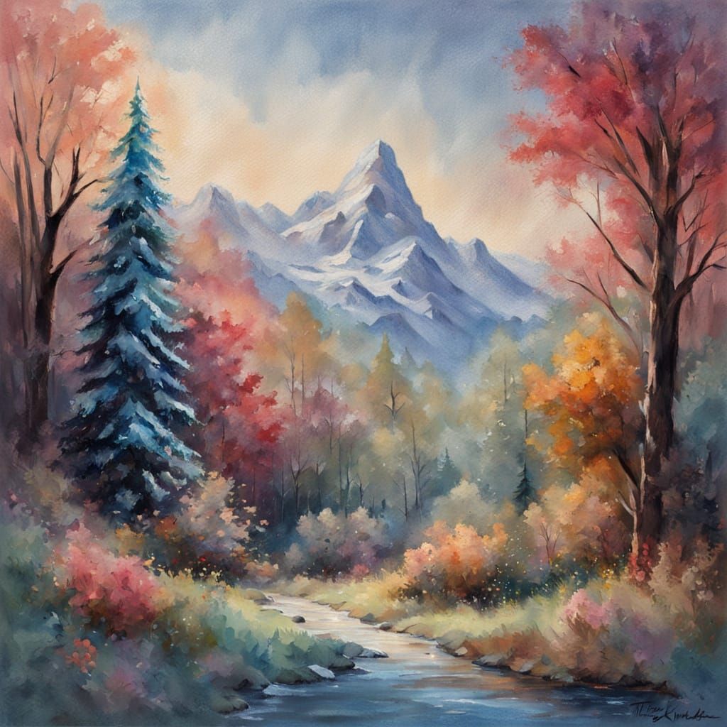 Glowing Glass Ornament with Thomas Kinkade Christmas Scene