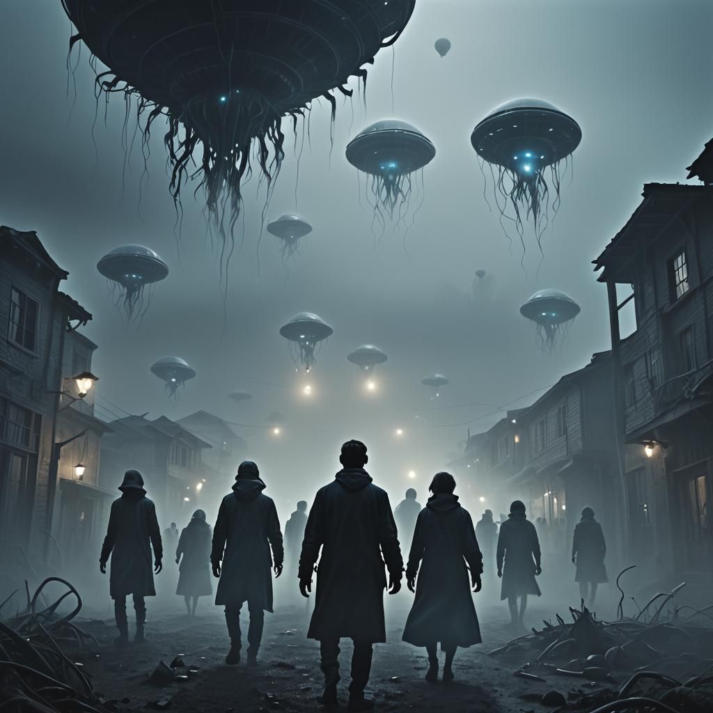 Aliens Control Villagers with Ultrasound in Dystopian Town