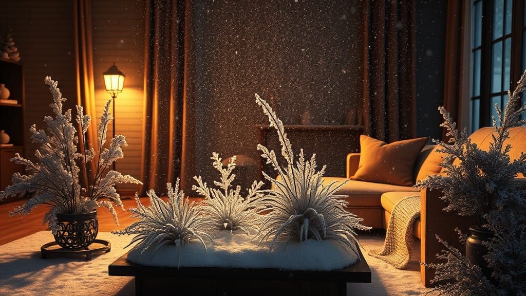 Whispering Winter Oasis in Soft Golden Light