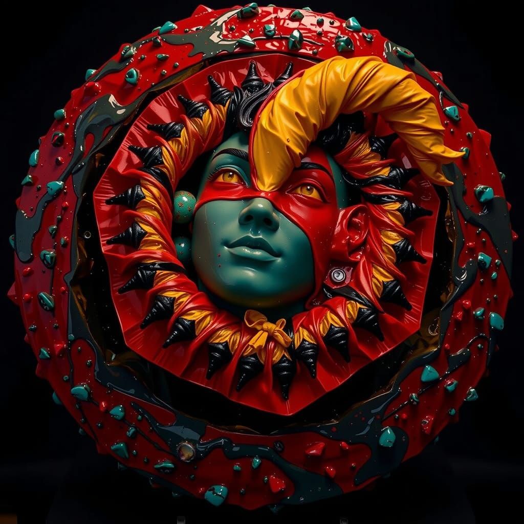 Hyperrealistic Sculpture with Reflected Light