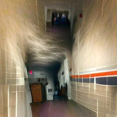 Eerie Haunted Hallway Creates Dark Atmosphere