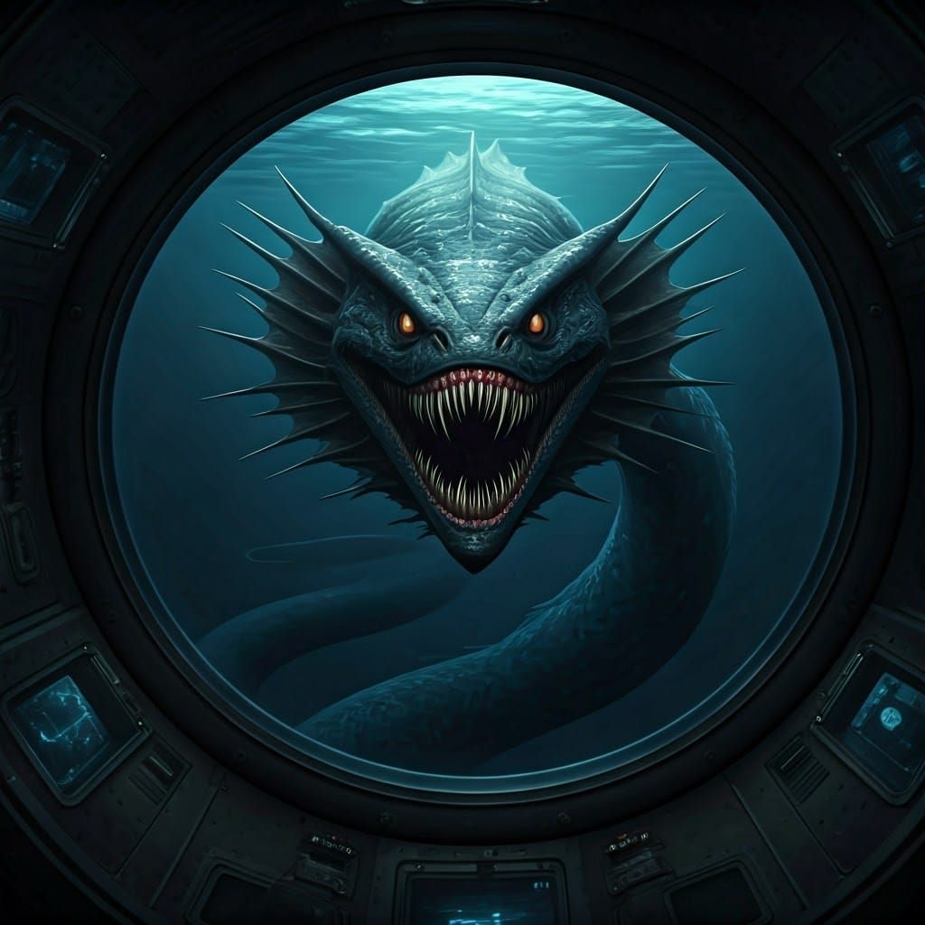 Surreal Sea Monster Emerges from Abyssal Depths