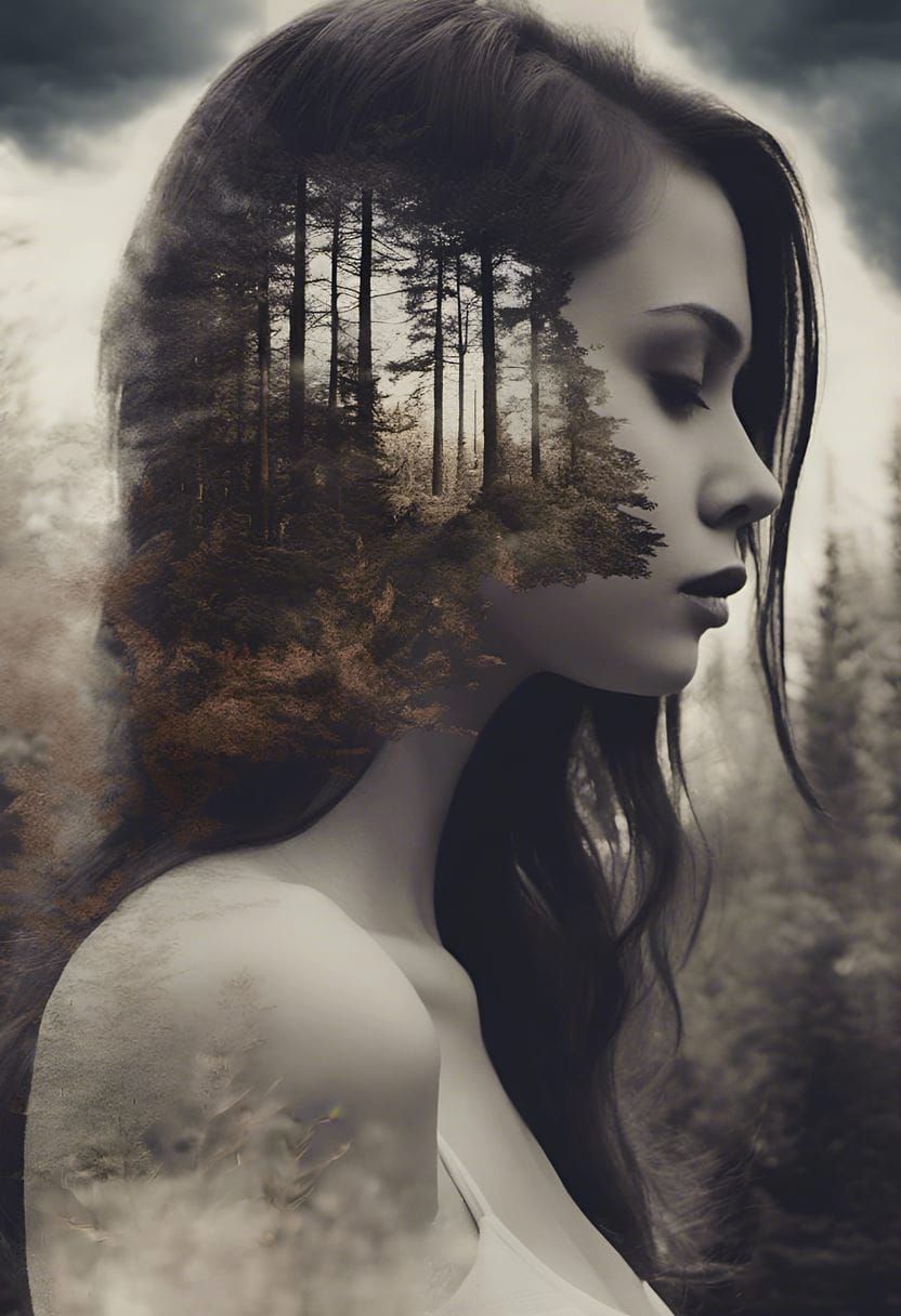 Dramatic Foggy Sky with Dark Clouds in HDR