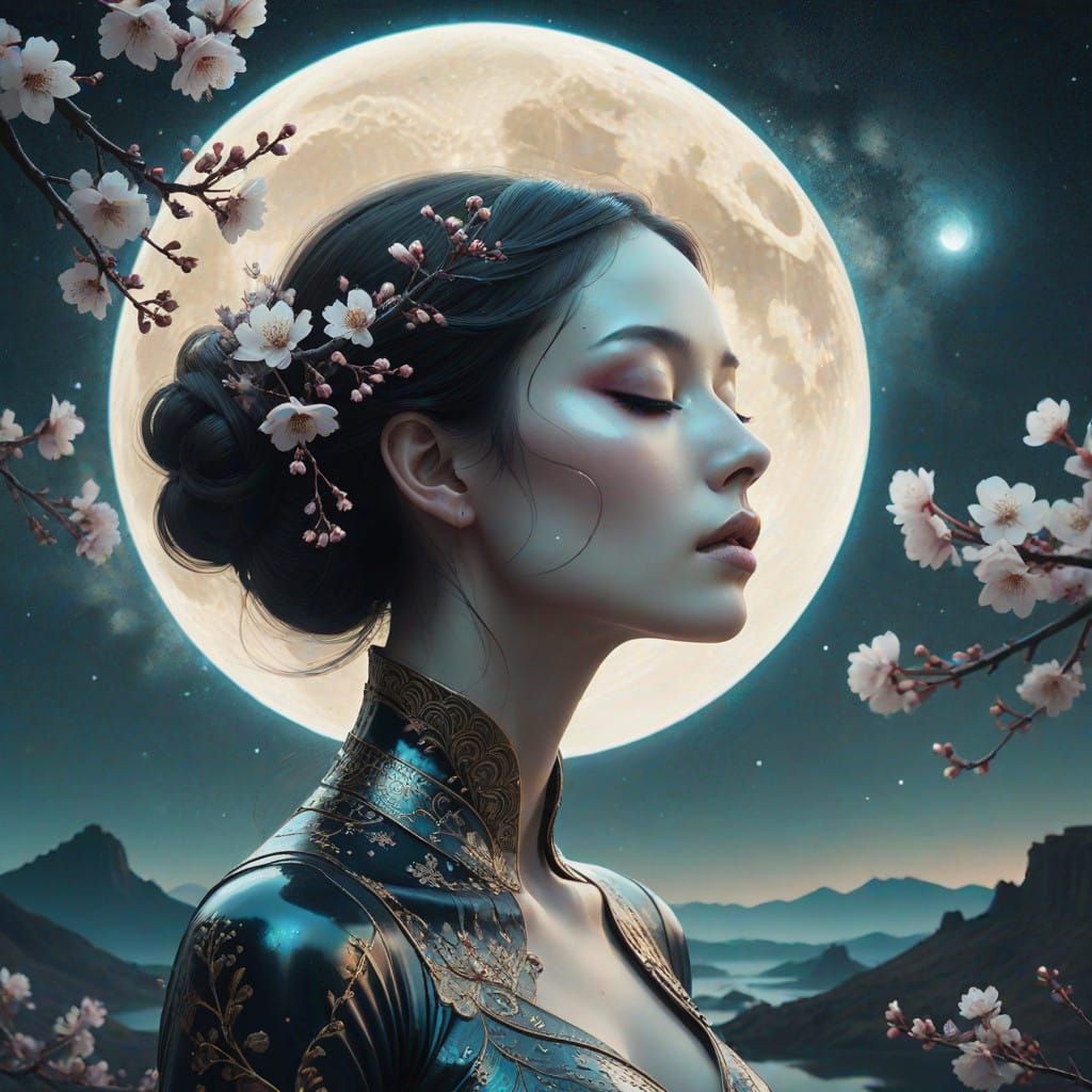 Cosmic Goddess in Ethereal Splendor