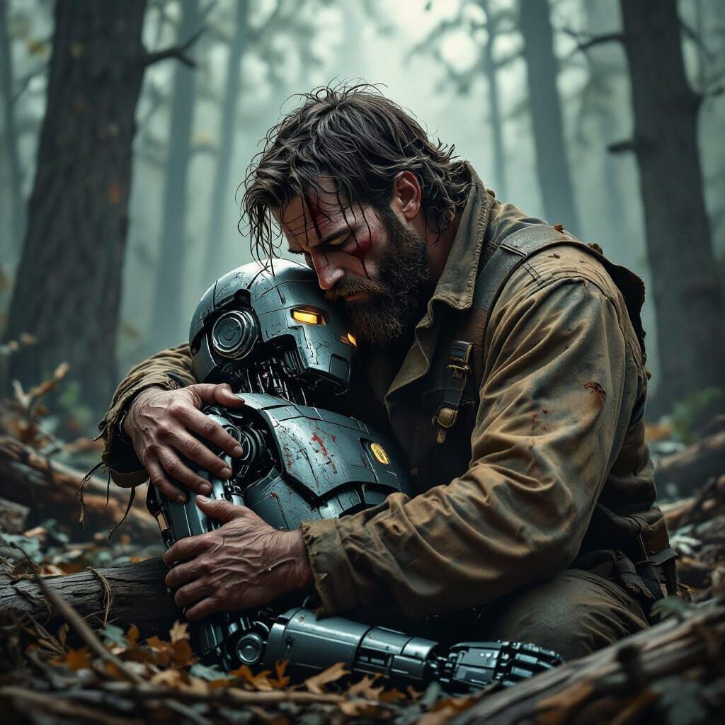 Lumberjack's Grief: Android's Demise in Dark Fantasy