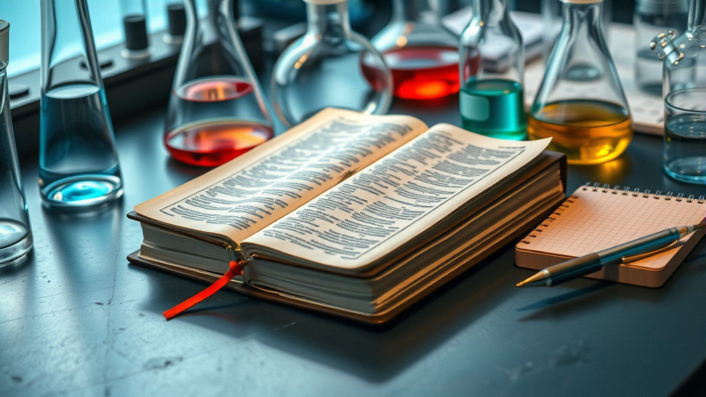Bible and Science Lab Still Life