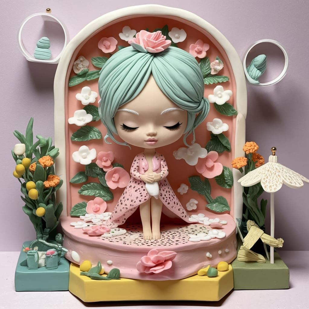 Fresh Modeling Clay Art in Play-Doh Style