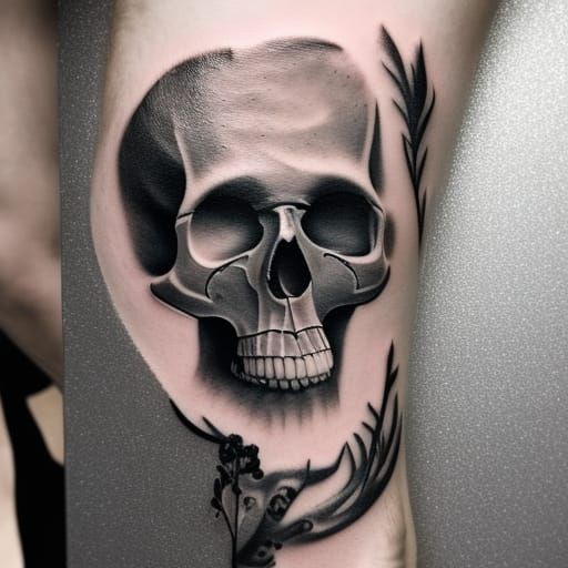 Evil Skull Tattoo Graffiti Concept Art
