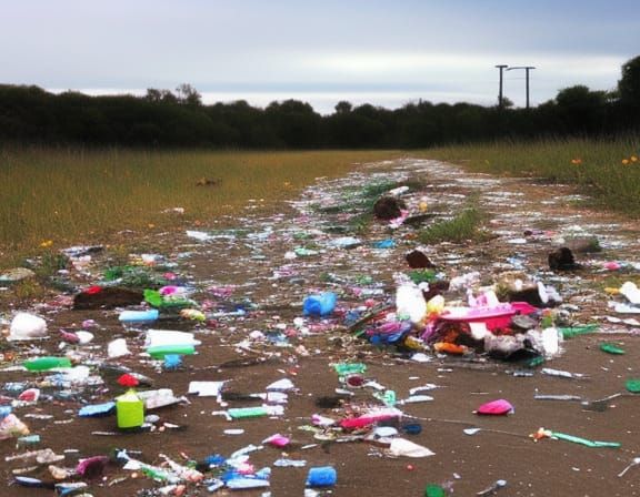 Trash Landscape Like Sprinkles on Cake