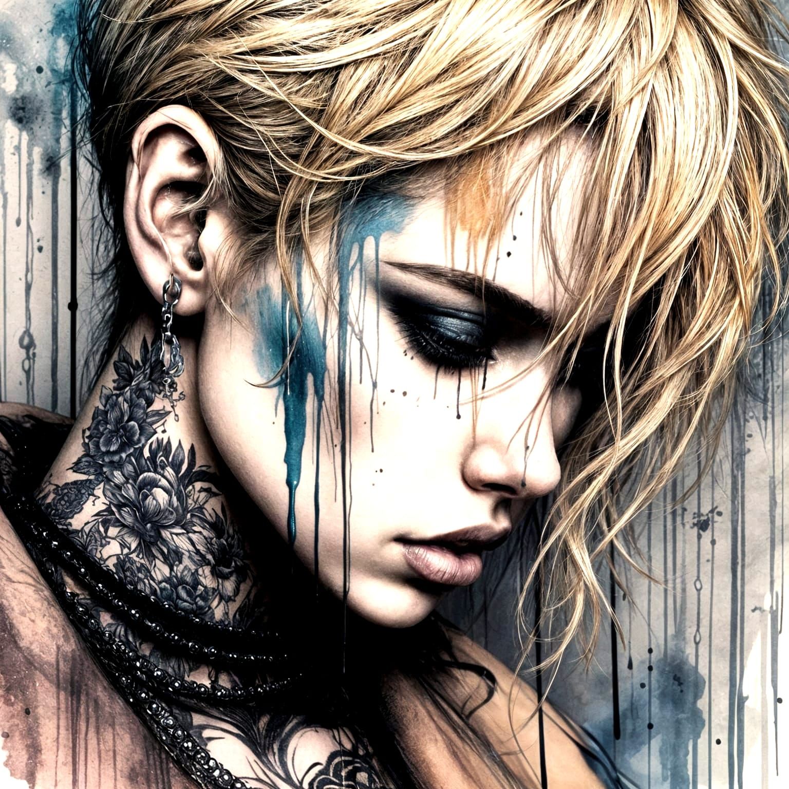 Gothic Beauty in Muted Hues