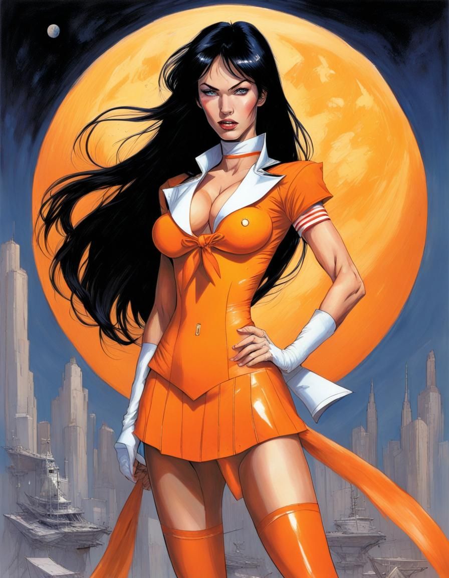 Megan Fox as Sailor Venus, Acrylic Painting