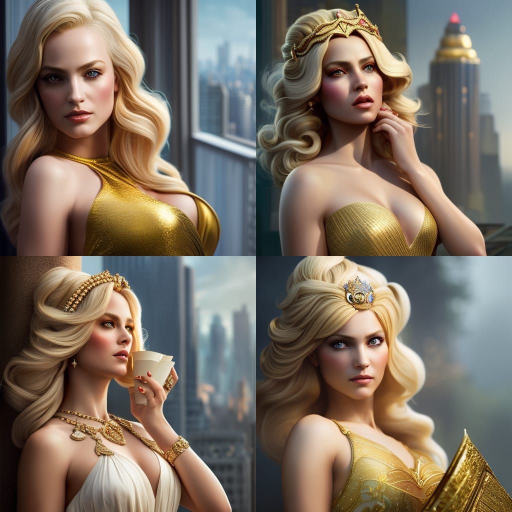 Goddess of Buildings: Photorealistic Digital Portrait