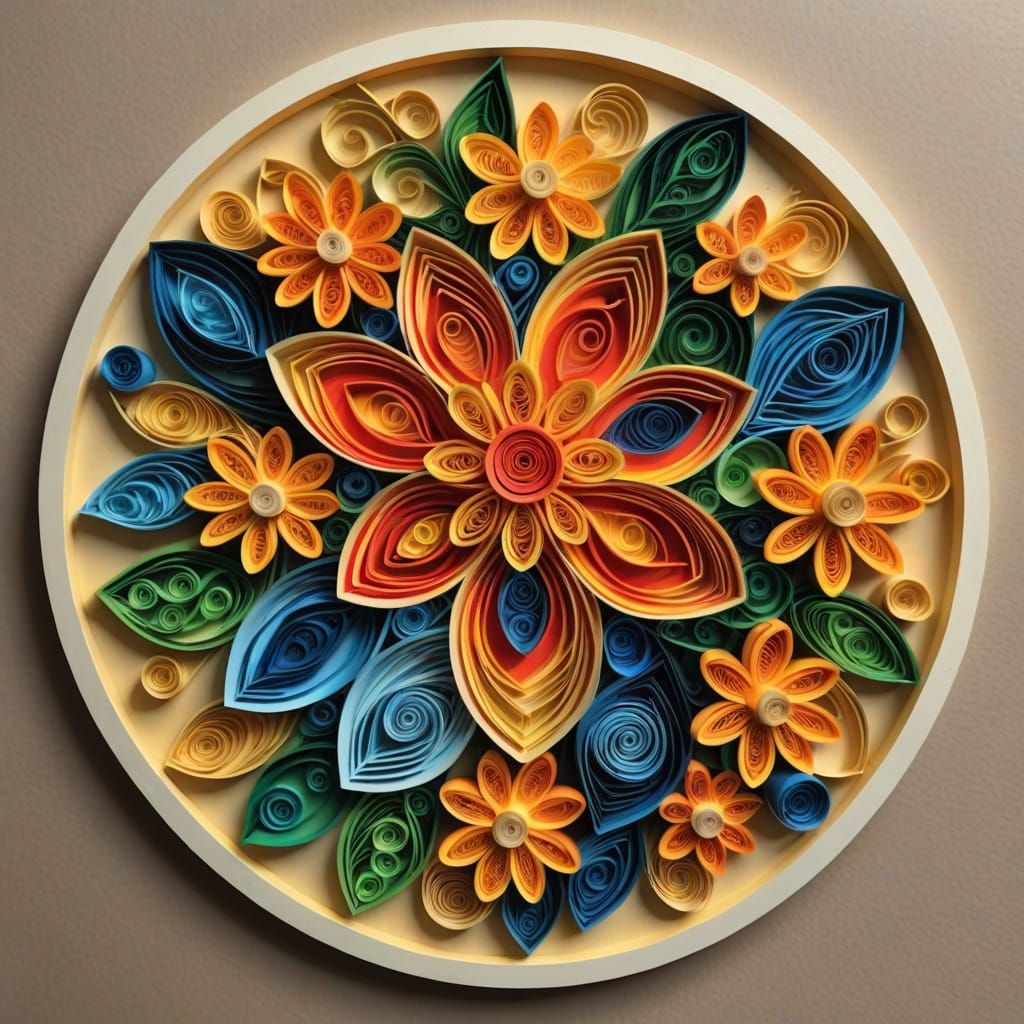Intricate Paper Quilled Artwork