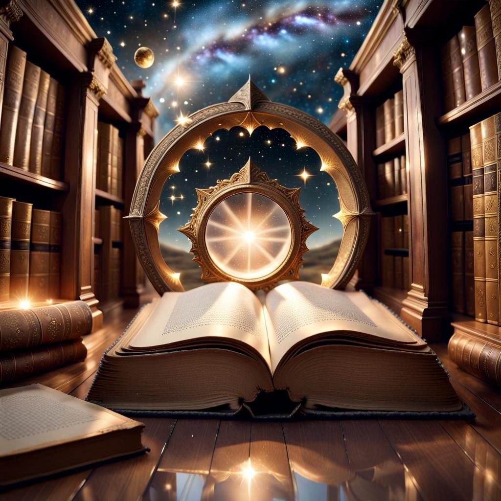 Hyperdimensional Portal Opens from Antique Book