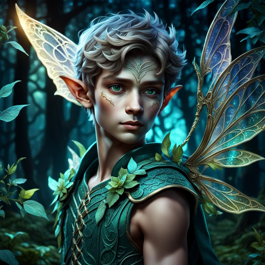 Elven moon fairy boy
