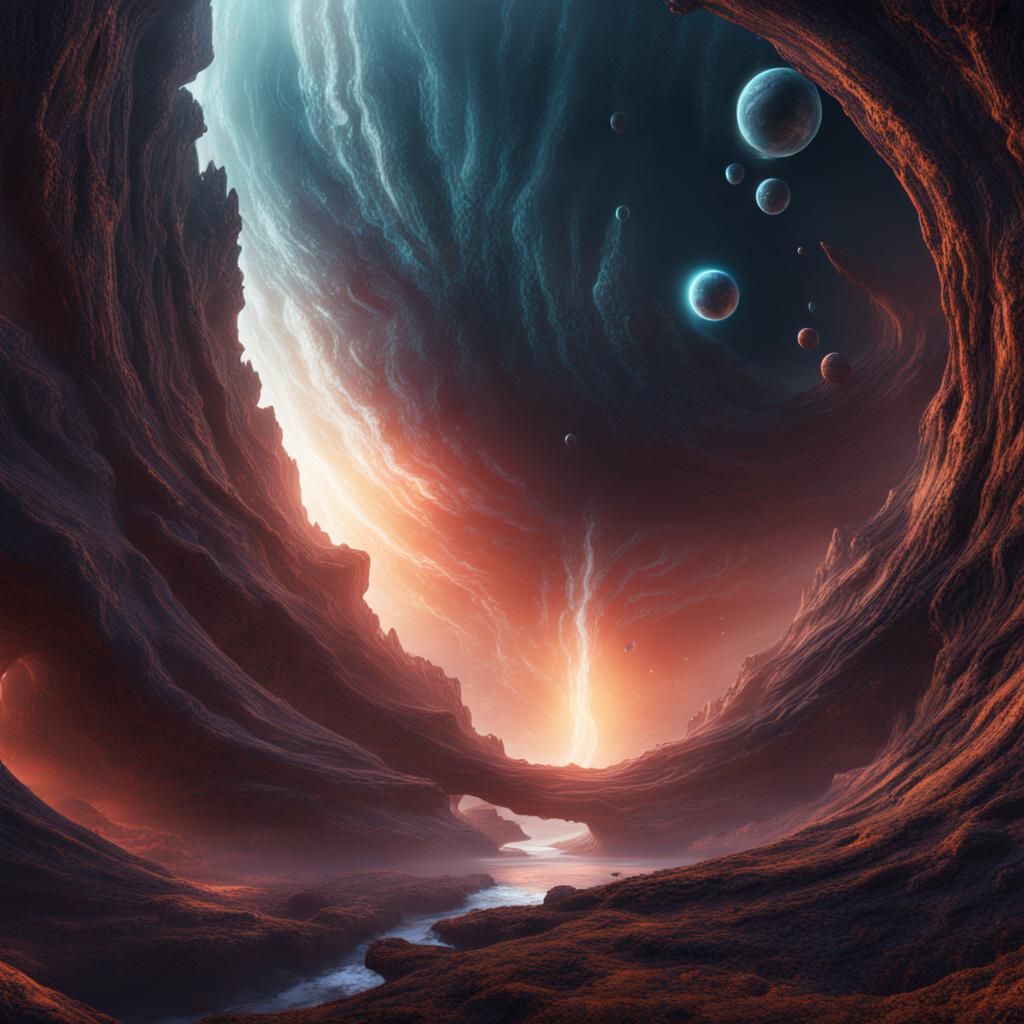 Detailed Space Vortex in Deep Color