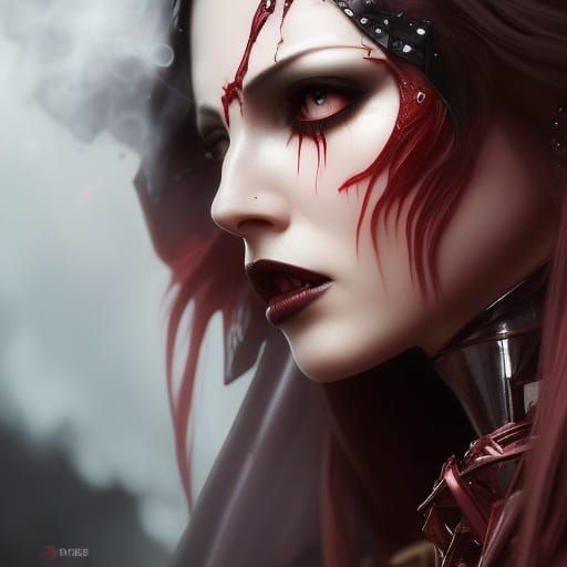 Vampire Portrait in Dark Fantasy Style