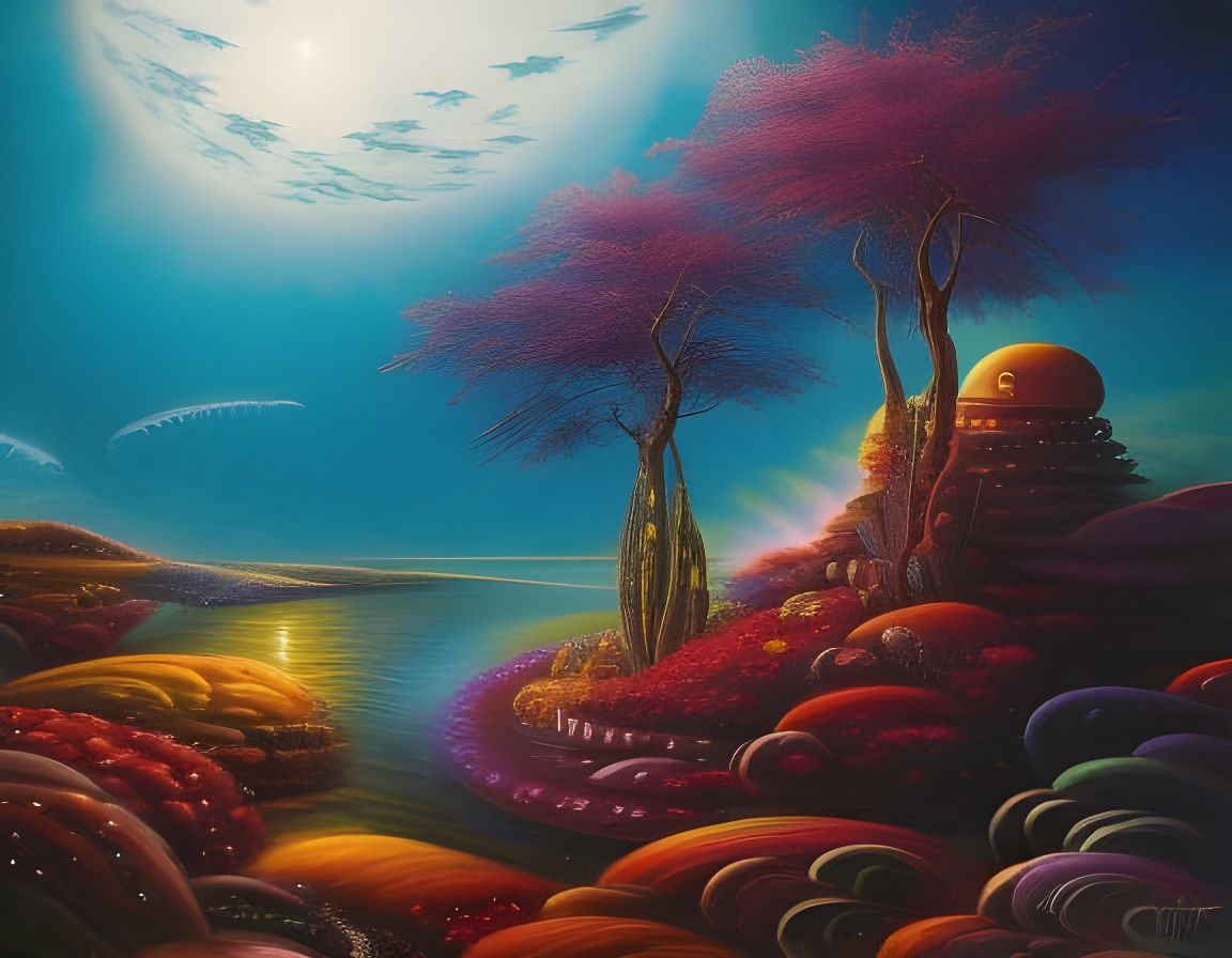 Ethereal Underwater Gypsy City in Gaslight Style