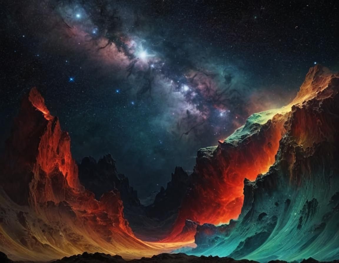 Spectacular Interstellar Scene in Hyperrealism