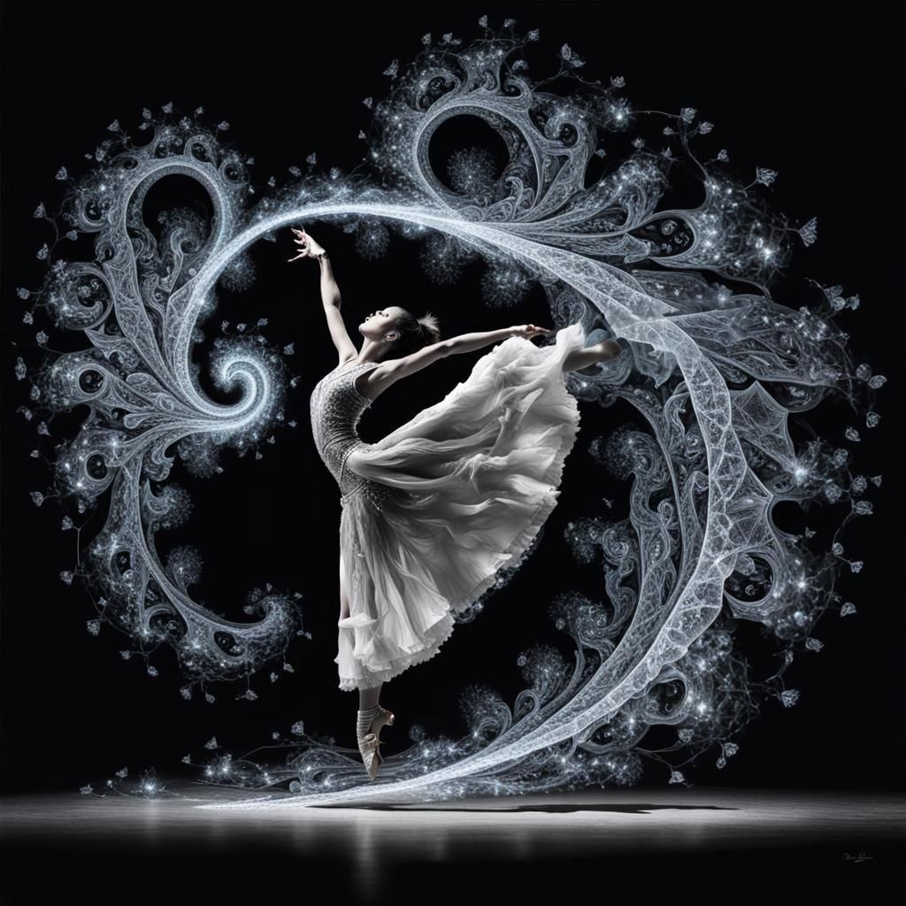 Dancer's Fractal Dance: A Digital Art Piece