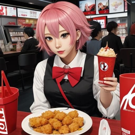 Anime Style KFC Illustration