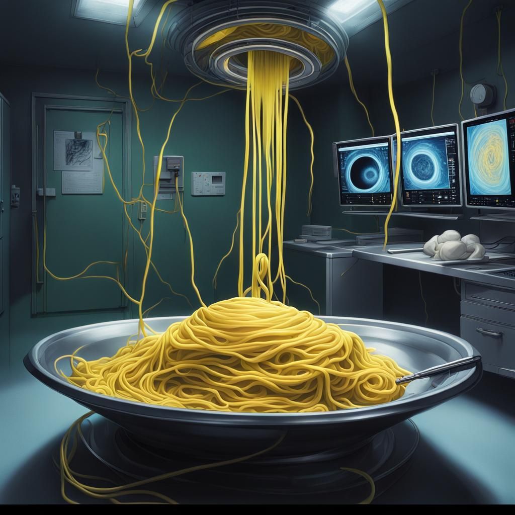 Spaghettification by Black Hole MRI Scanner