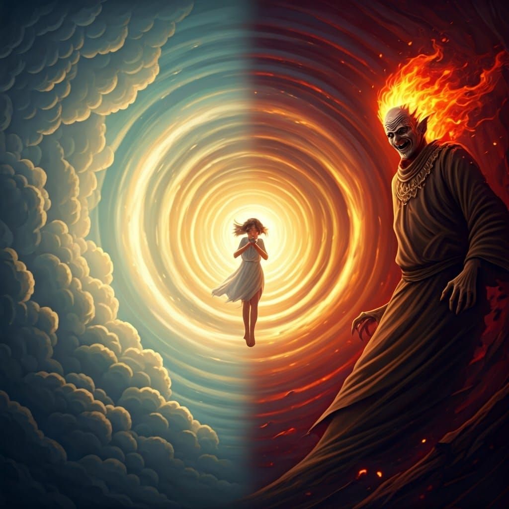 Reality Vortex: Heaven and Hell Digital Painting