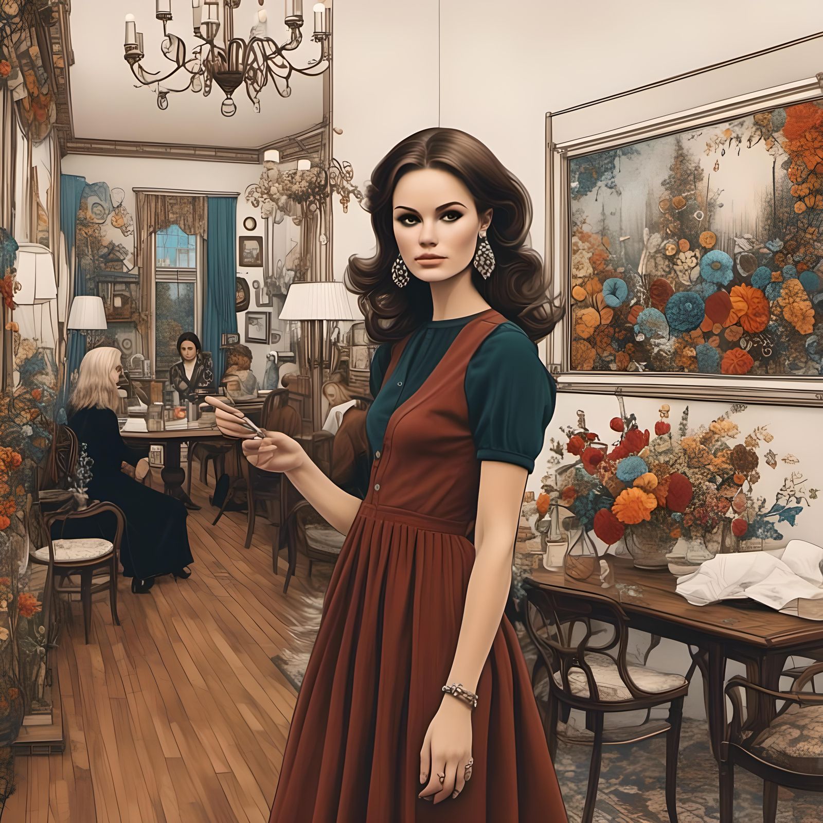 Chic Inn Hostess in Fairy Town: Abstract Art