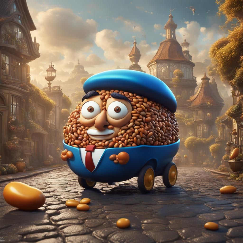 Mr. Bean as a Bean: Detailed Matte Painting