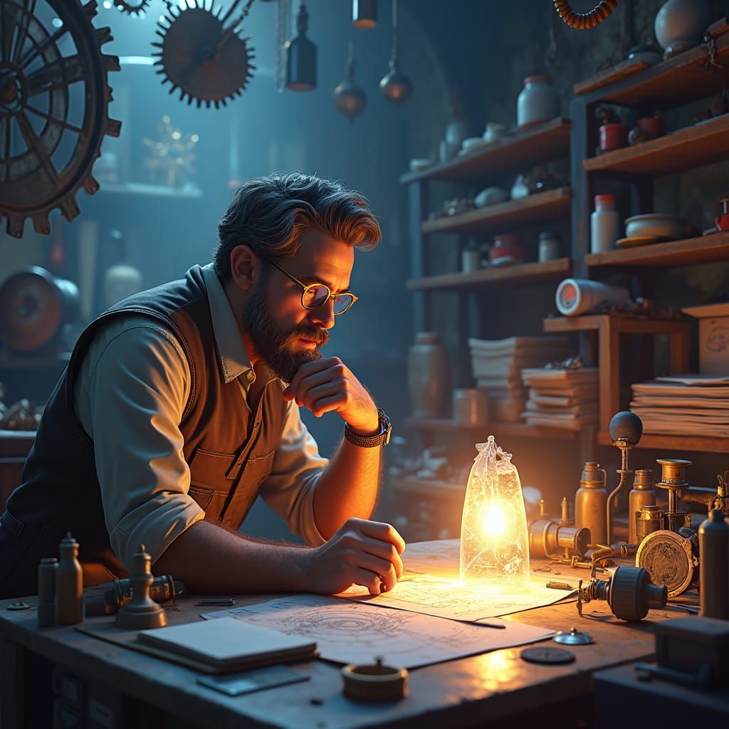 Inventor's Day: A Matte Painting of Innovation